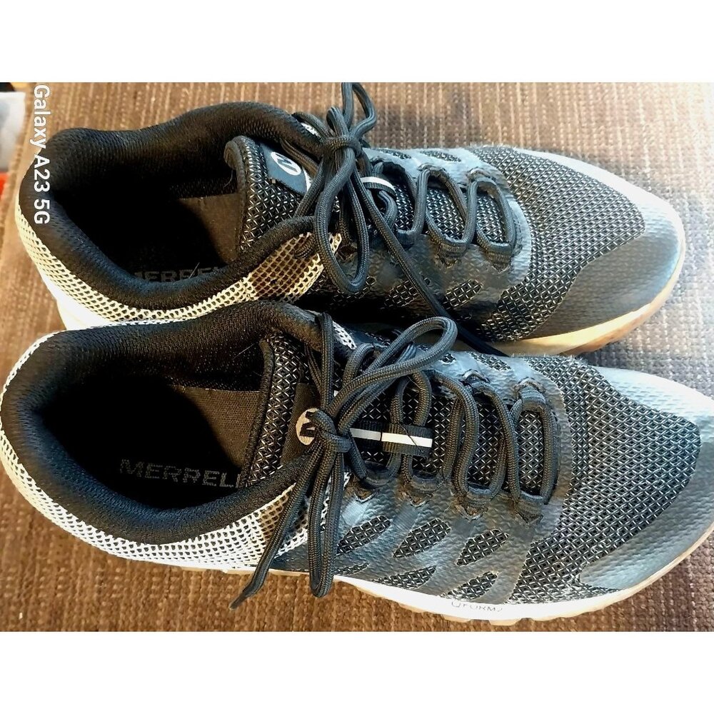 Merrell Trail Running Shoes Womens 9 Gray Mesh Trail Glove Minimalist Hiking